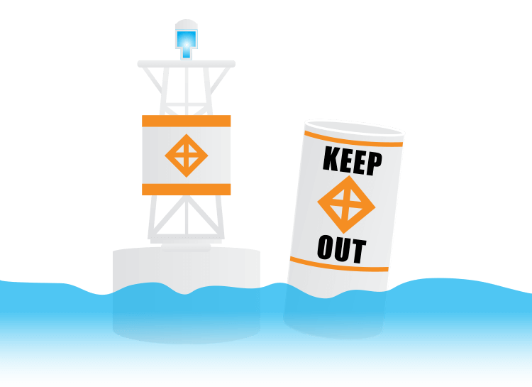Keep-Out Markers (Diamond + Cross)