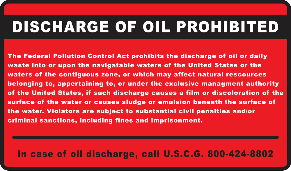 Discharge of Oil Prohibited