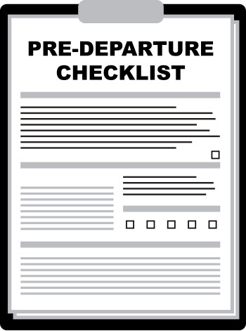 Pre-Departure Checklist